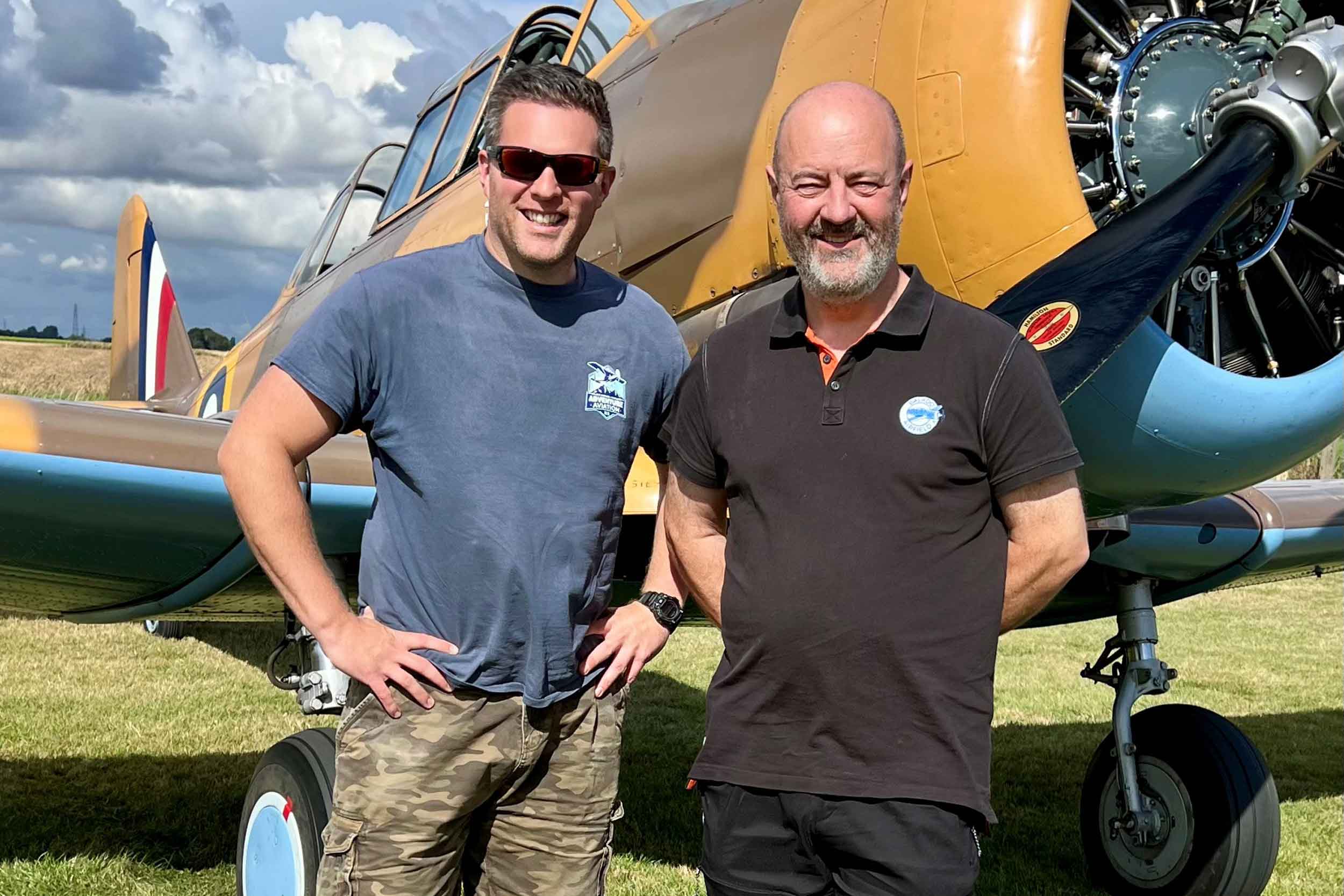 James Alexander and Colin Logan were honoured for their efforts at Balado Airfield