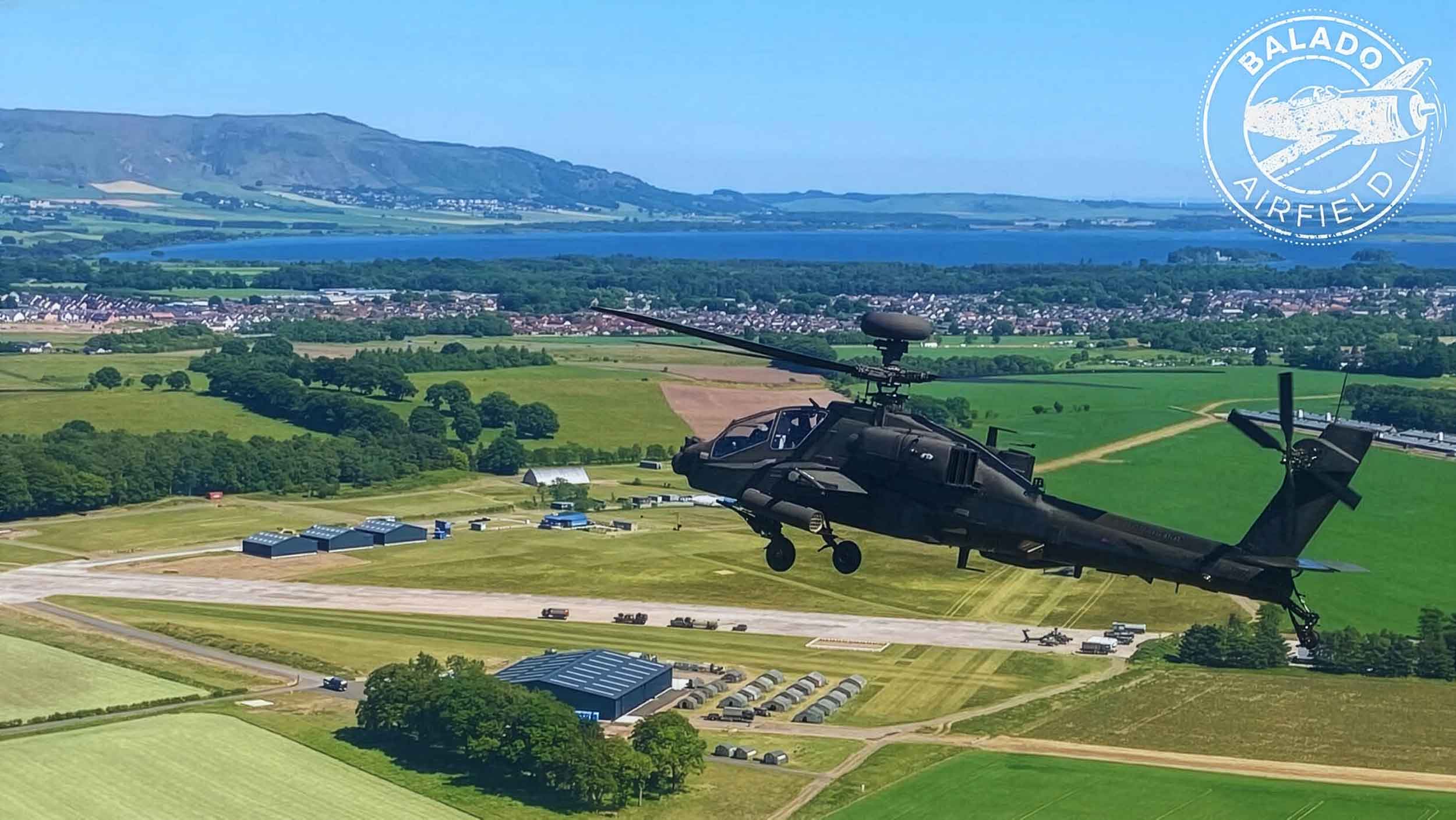 Balado Airfield is often visited by military aircraft as well as being a burgeoning centre for light aviation