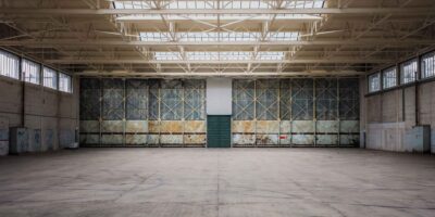 What a lovely hangar... to be used for karting! Photo: Bicester Motion