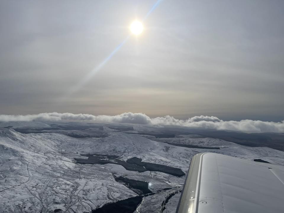 Snow covered landscape.