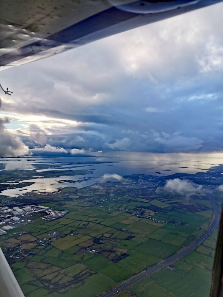 Cloud covered landscape.
