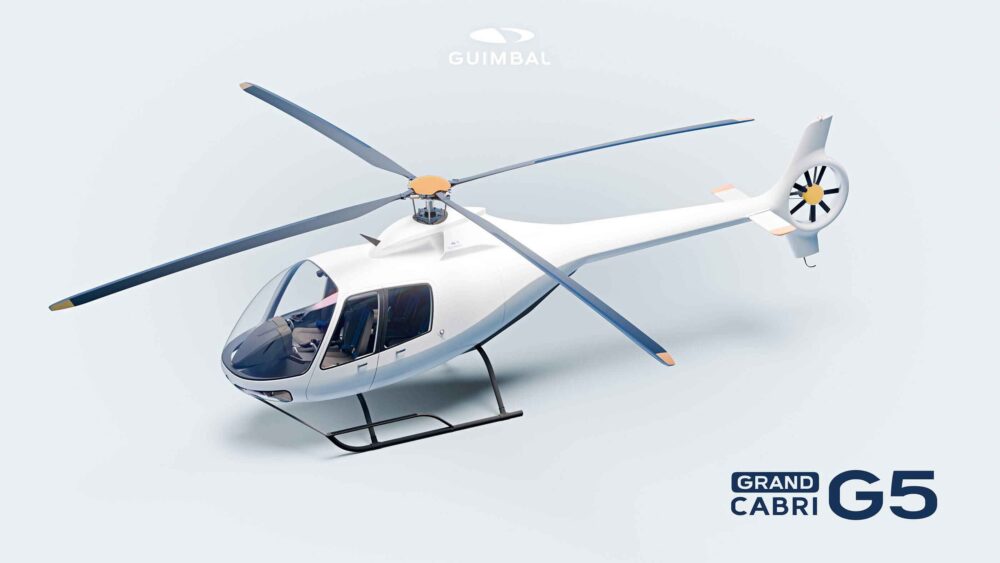 New five-seat turbine helicopter from Guimbal, the Cabri G5. Photo: Guimbal