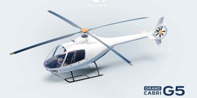 New five-seat turbine helicopter from Guimbal, the Cabri G5. Photo: Guimbal