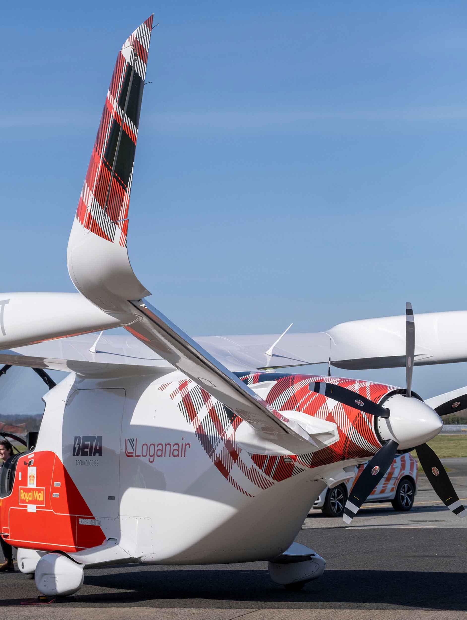 Beta Alia in Loganair colours