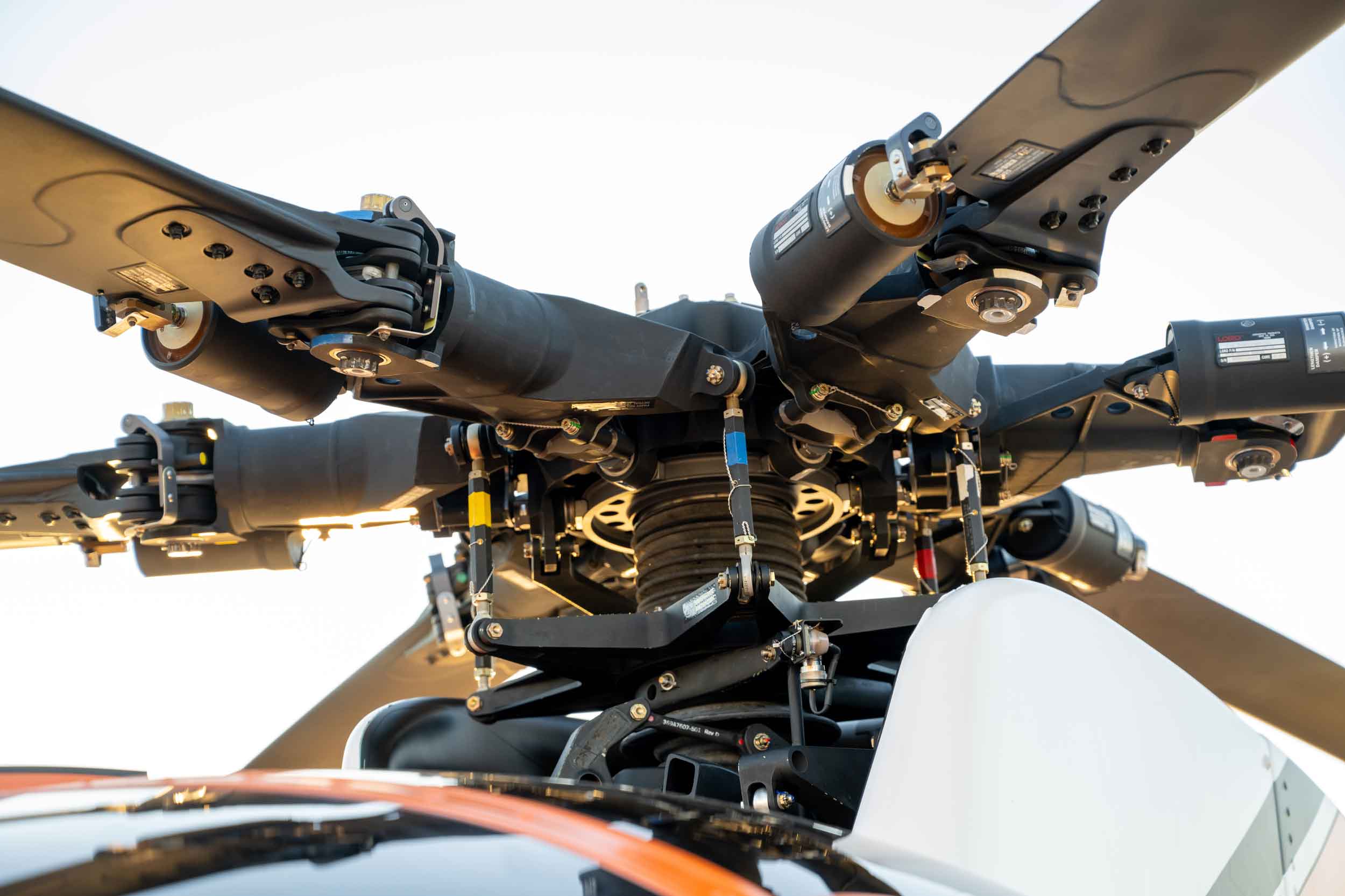 Six blade main rotor of the MD 564