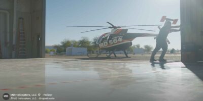 Reveal of the MD 564 helicopter. Image: MD Helicopters