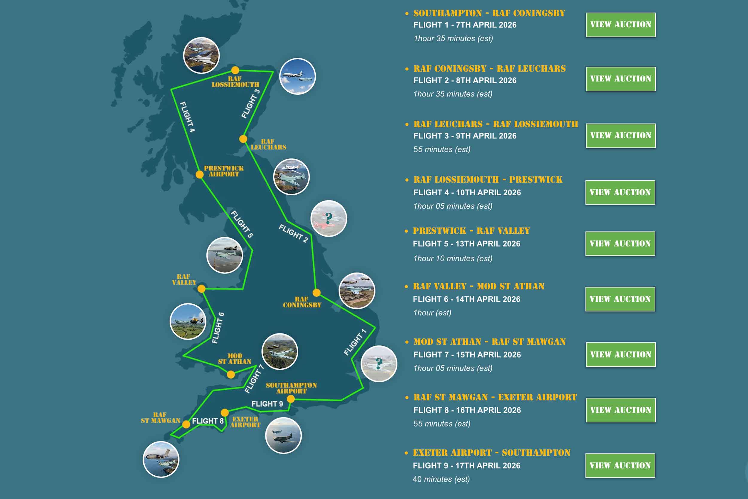 Spitfire90 route map