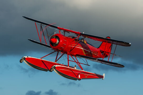 Waco YMF-5F Biplane on floats