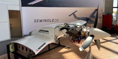 DeltaHawk's engine installation for Piper's light twin, the Seminole, seen at AERO this year. Photo: DC