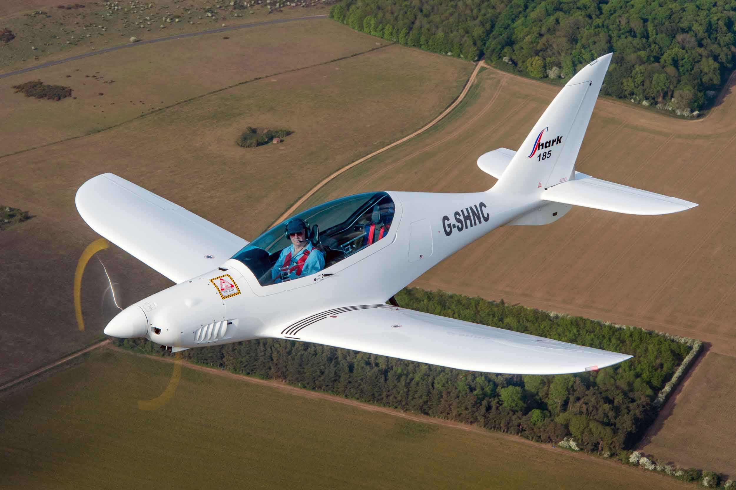 Nigel flying his Shark. Photo: Ed Hicks