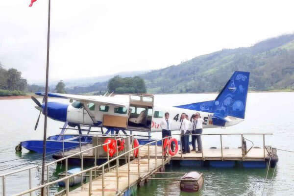 Approving the new water aerodrome! A tough job but someone has to do it! Photo: Cinnamon Air