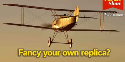 replica aircraft on the flyer show
