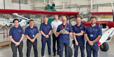 James Todd, centre, got off to a rip-roaring start with his MEP Class Rating in the OAT's Diamond DA42. Photo: OAT