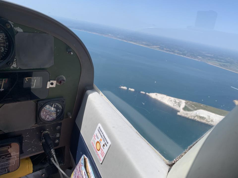 Aerial view of the Isle of Wight.