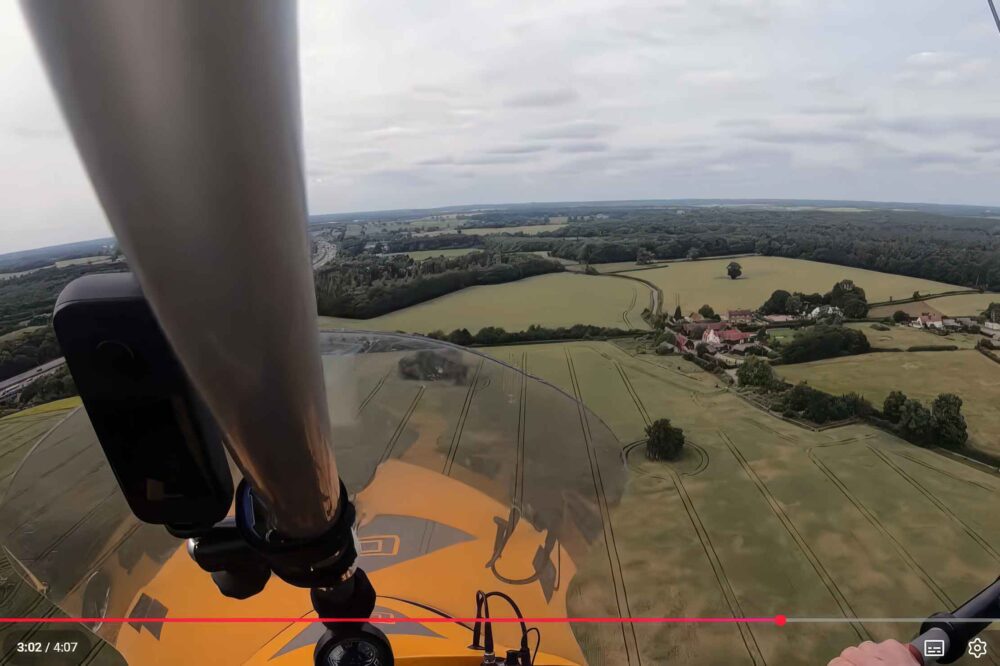Microlight flying from Plaistows Airfield