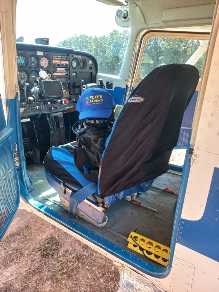 Light aircraft interior.
