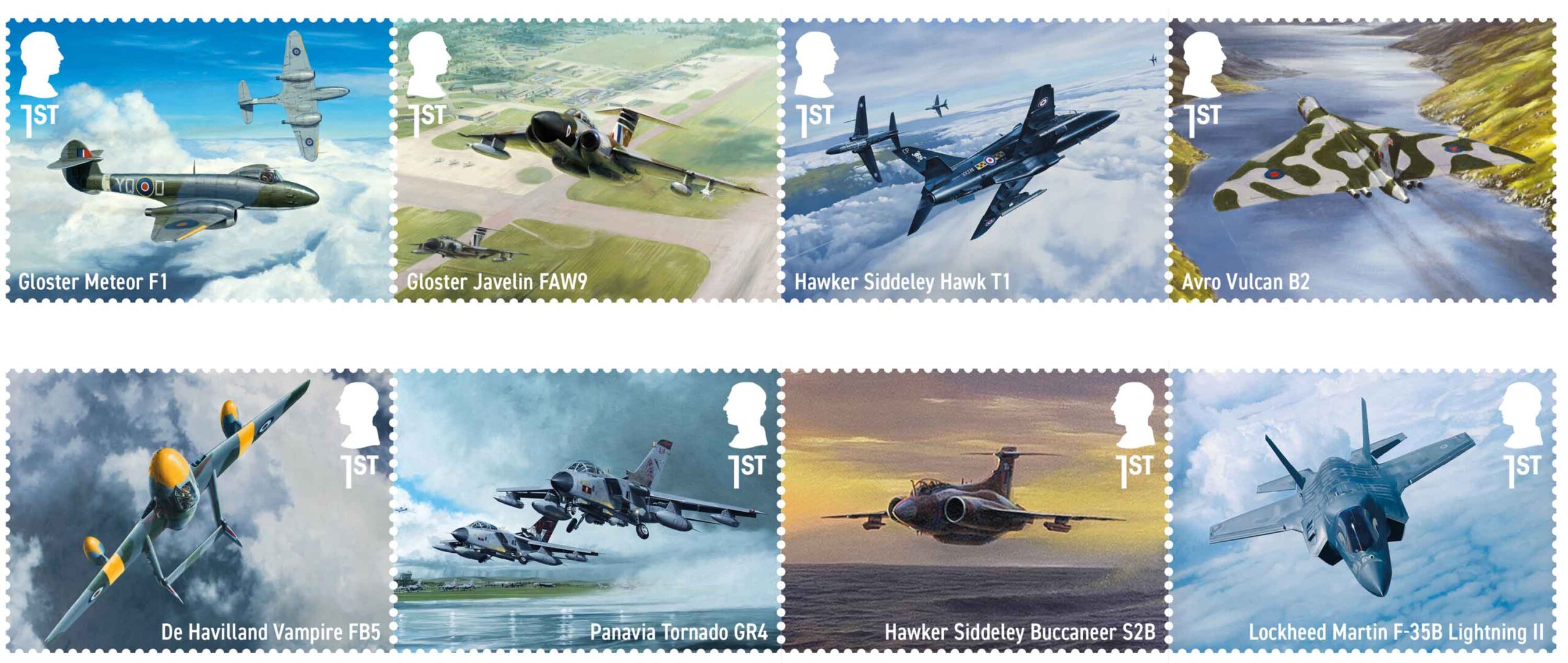 Military jet stamps